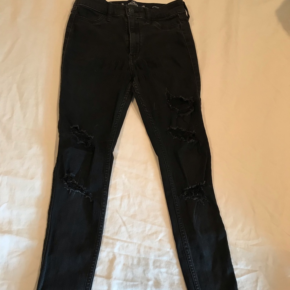 Hollister Size 1R Black HR Jean Legging Crop
